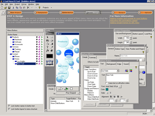 1 Cool Menu FX Tool - Flash Screenshot